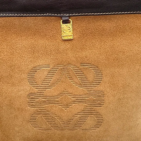 Loewe Tan and Black Clutch LARGE ONLY - Picture 6 of 14